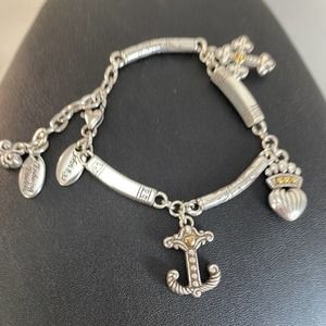 BRIGHTON Enduring Freedom Heart anchor cross bracelet